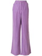Emanuel Ungaro Vintage Wide Leg Trousers - Pink & Purple