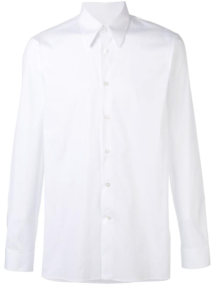 Jil Sander Classic Button-up Shirt, Men's, Size: 40, White, Cotton/polyamide/spandex/elastane