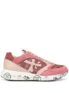 Premiata Low Top Print Sneakers - Pink