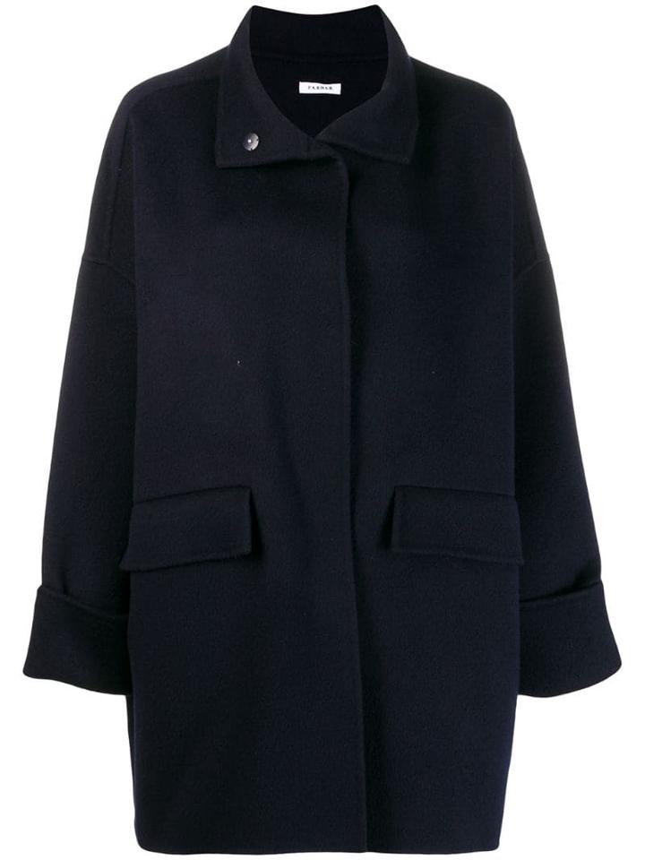 P.a.r.o.s.h. Oversized Short Coat - Blue