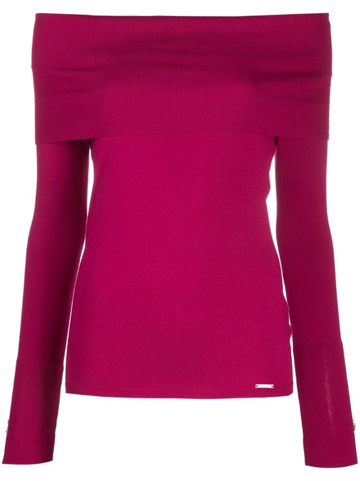 Liu Jo Off-shoulder Jumper - Pink
