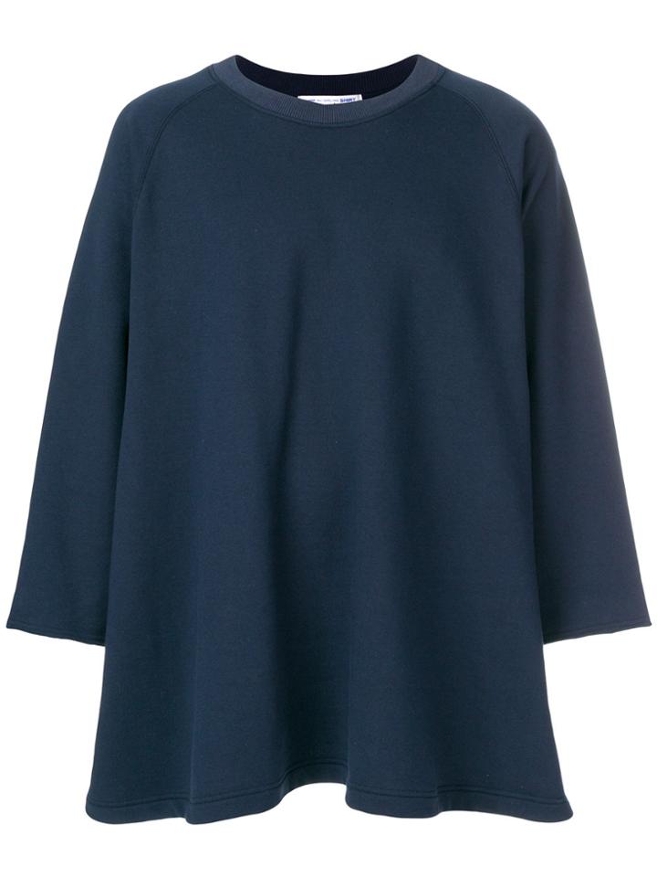 Comme Des Garçons Shirt Boys Oversized Rear Printed Sweatshirt - Blue