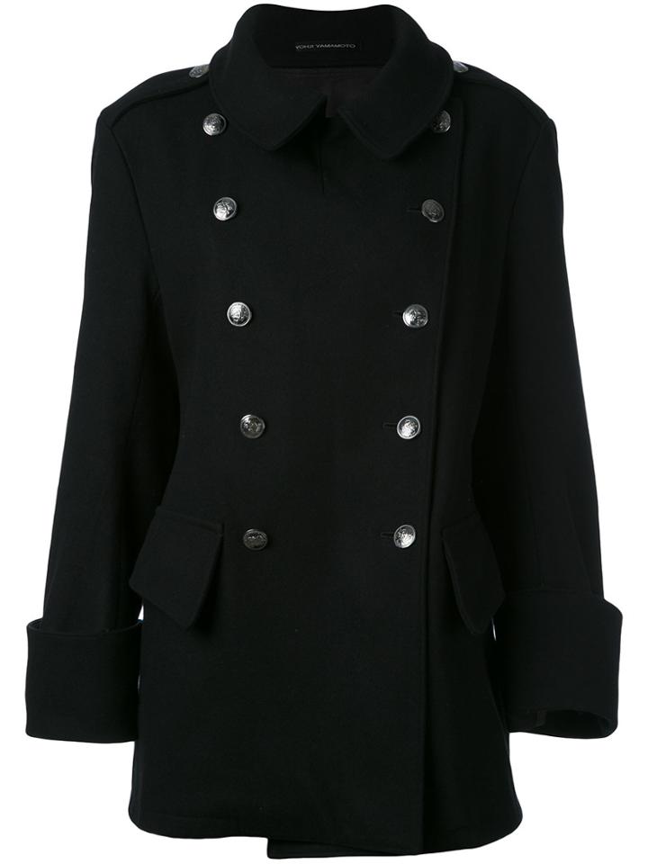 Yohji Yamamoto Vintage Double-breasted Coat - Black