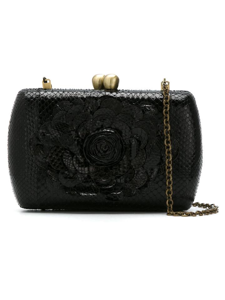 Serpui - Snake Skin Clutch - Women - Snake Skin - One Size, Black, Snake Skin