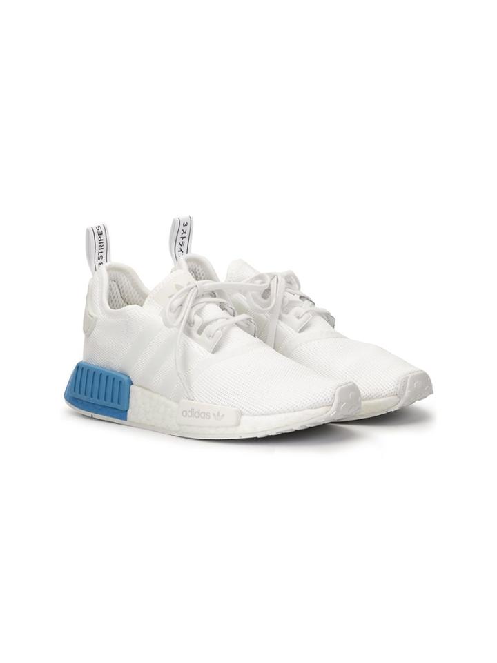 Adidas Kids Contrast Sole Sneakers - White
