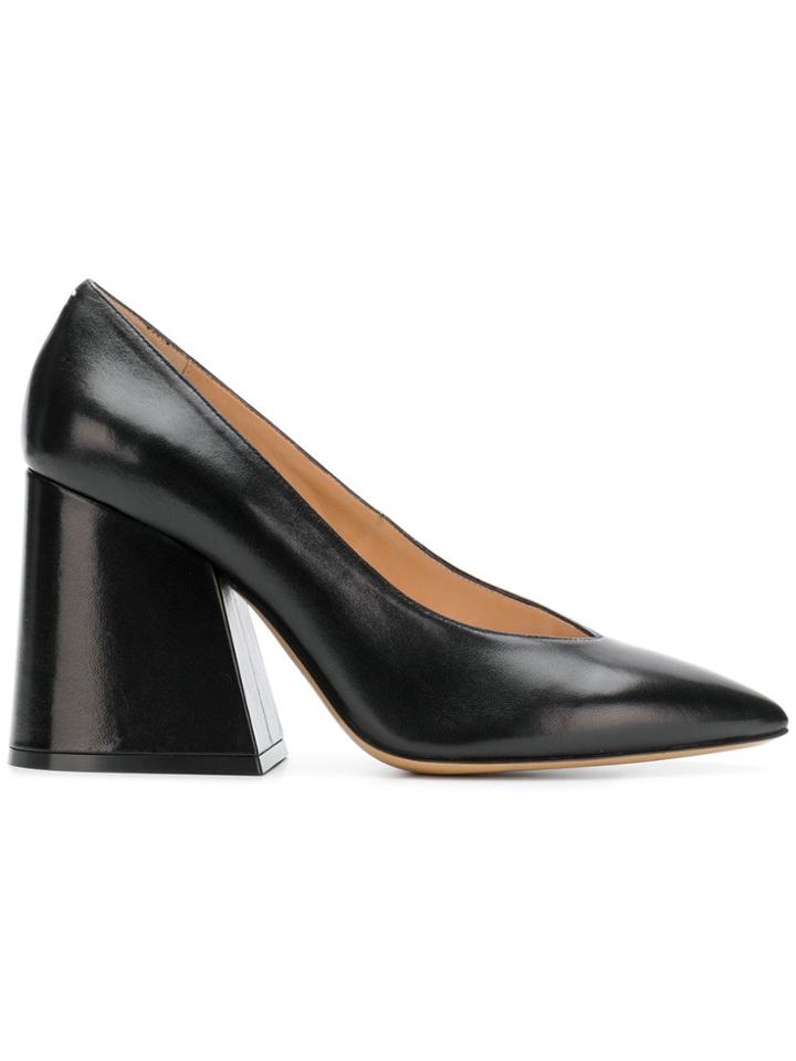 Maison Margiela Flare Heel Pointed Pumps - Black