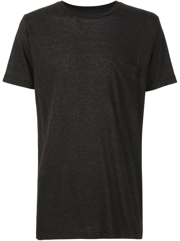 321 Chest Pocket T-shirt, Men's, Size: Medium, Black, Cotton