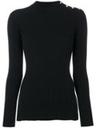 Versace - Side Button Jumper - Women - Polyester/wool - 42, Black, Polyester/wool