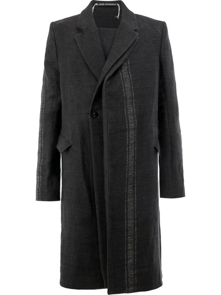 Cedric Jacquemyn Oversized Asymmetric Coat - Black