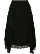 Iro Lace Trim Midi Skirt - Black