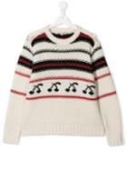 Bonpoint Cherry Patterned Sweater - White