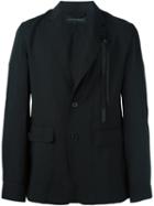 Ann Demeulemeester Grise Straps Detail Blazer, Men's, Size: Large, Black, Cotton/virgin Wool