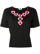 Fendi - Heart T-shirt - Women - Cotton - 42, Black, Cotton