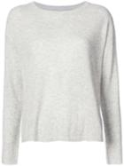 Nili Lotan - Round Neck Sweater - Women - Cashmere - M, Grey, Cashmere
