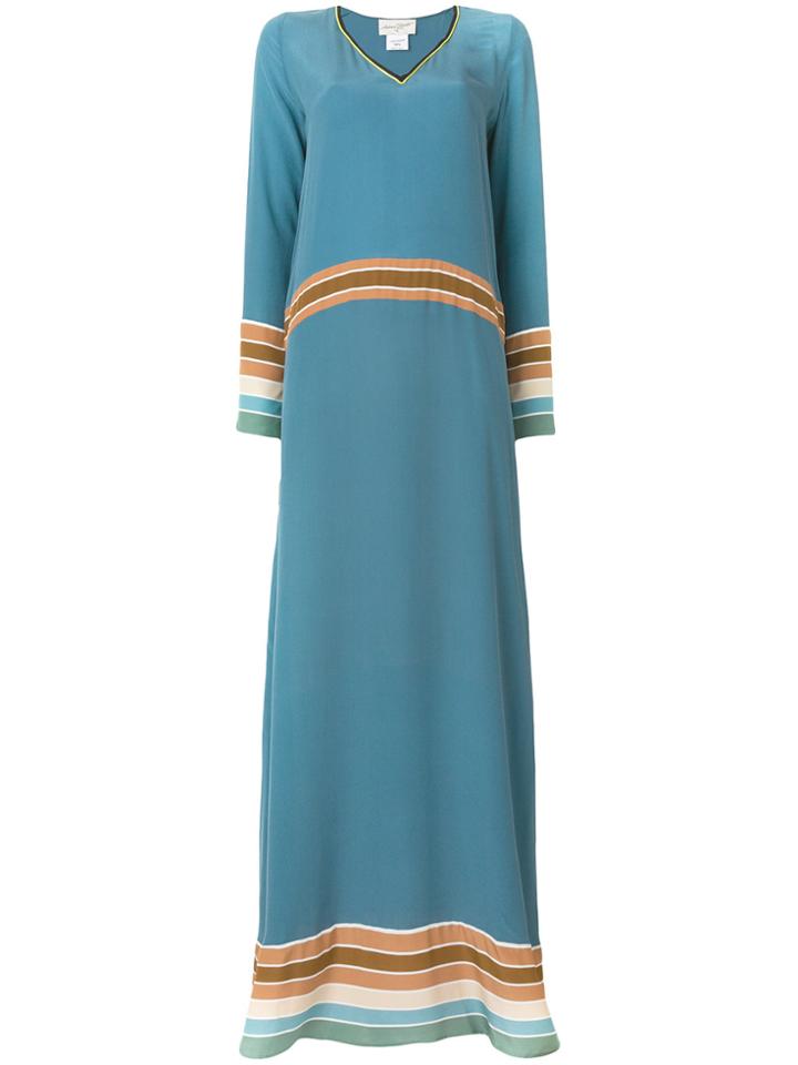 Antonia Zander Striped Maxi Dress - Blue