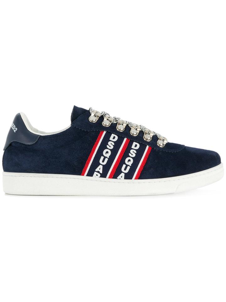 Dsquared2 Barney Logo Stripe Sneakers - Blue