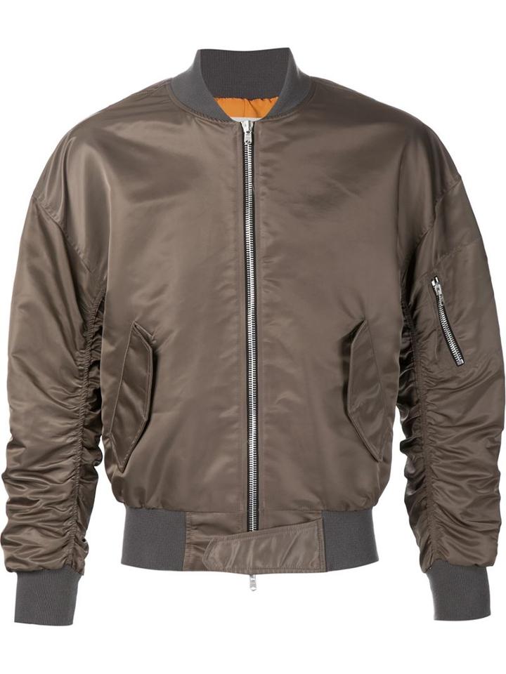 Fear Of God Flap Pocket Bomber Jacket, Men's, Size: Medium, Brown, Silk/nylon