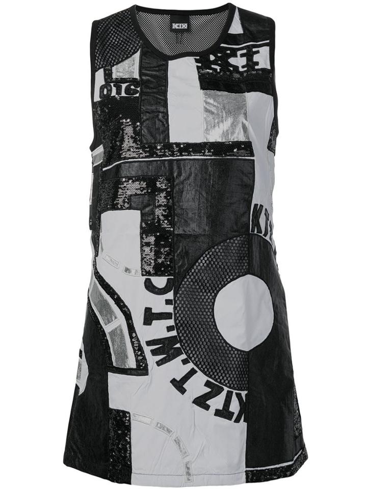 Ktz Patchwork Mini Dress - Black