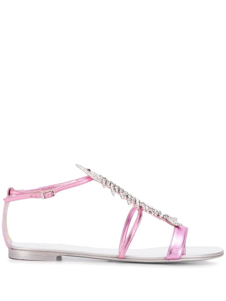 Giuseppe Zanotti Slim Flat Sandals - Pink