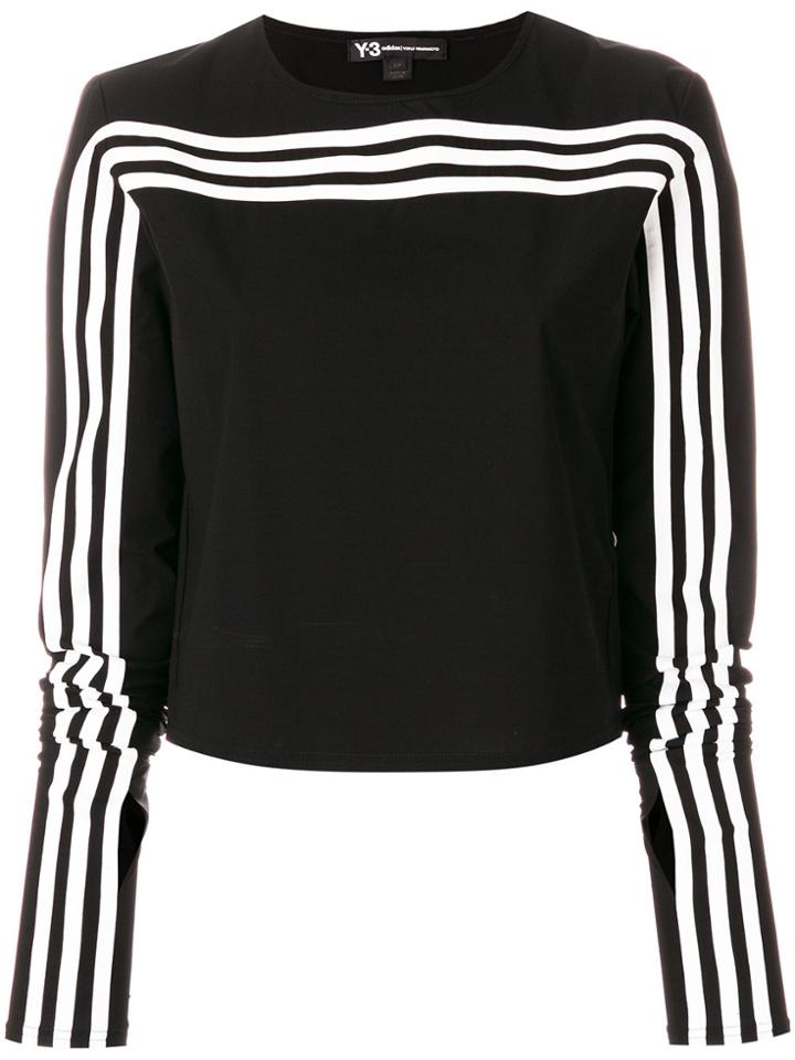 Y-3 Elongated Sleeve Track Stripe Top - Black