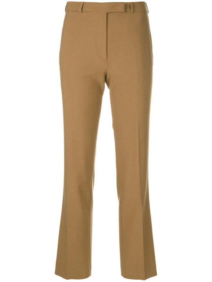 Etro Cropped Pleated Trousers - Brown