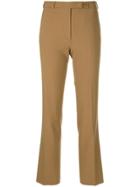 Etro Cropped Pleated Trousers - Brown