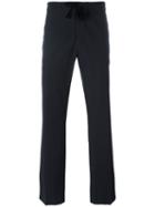 Maison Margiela Drawstring Trousers, Men's, Size: 50, Blue, Cotton/spandex/elastane