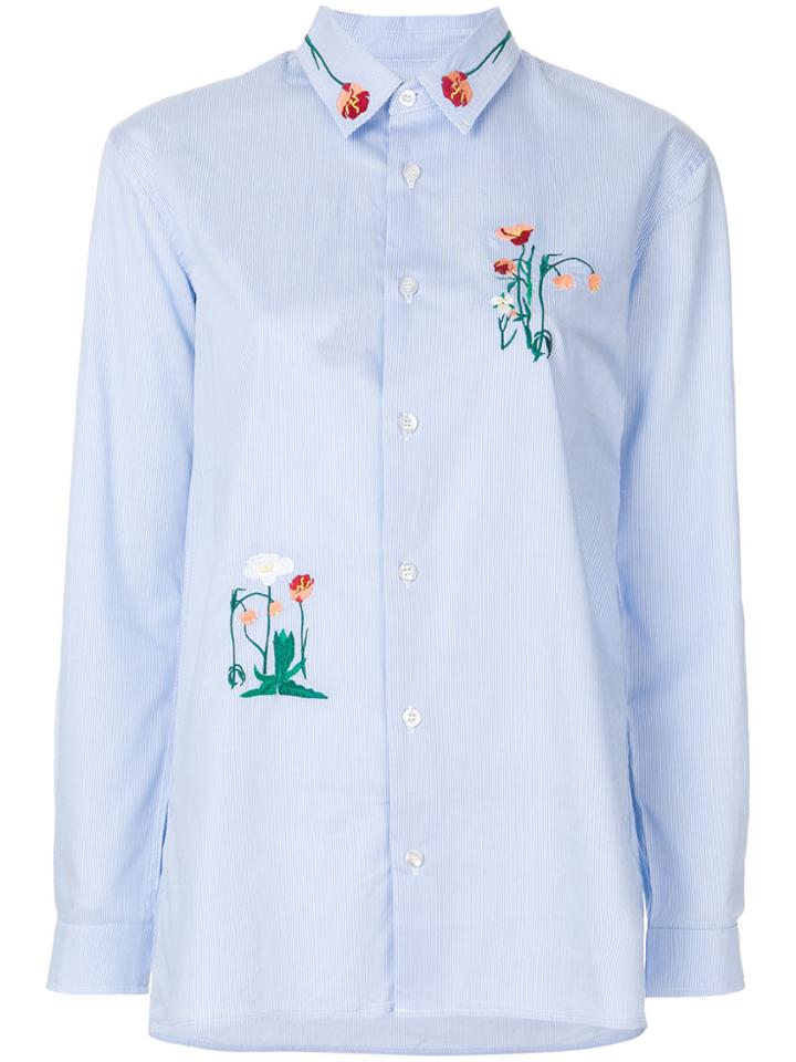 Bruta Bouquets Seersucker Shirt - Blue