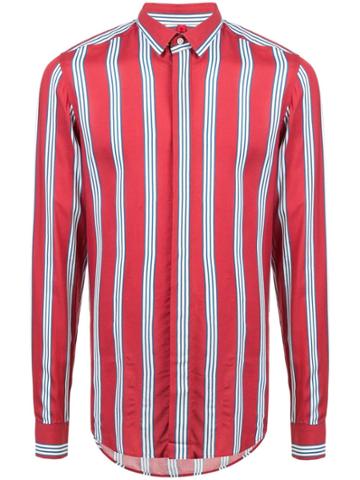 Lords And Fools Longsleeved Striped Shirt - Red