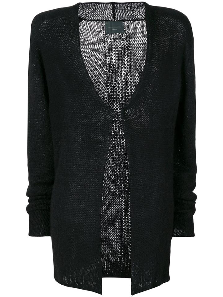 10sei0otto Open Knit Cardigan - Black