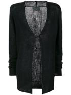 10sei0otto Open Knit Cardigan - Black