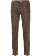 Twin-set Leopard Print Cropped Trousers - Neutrals