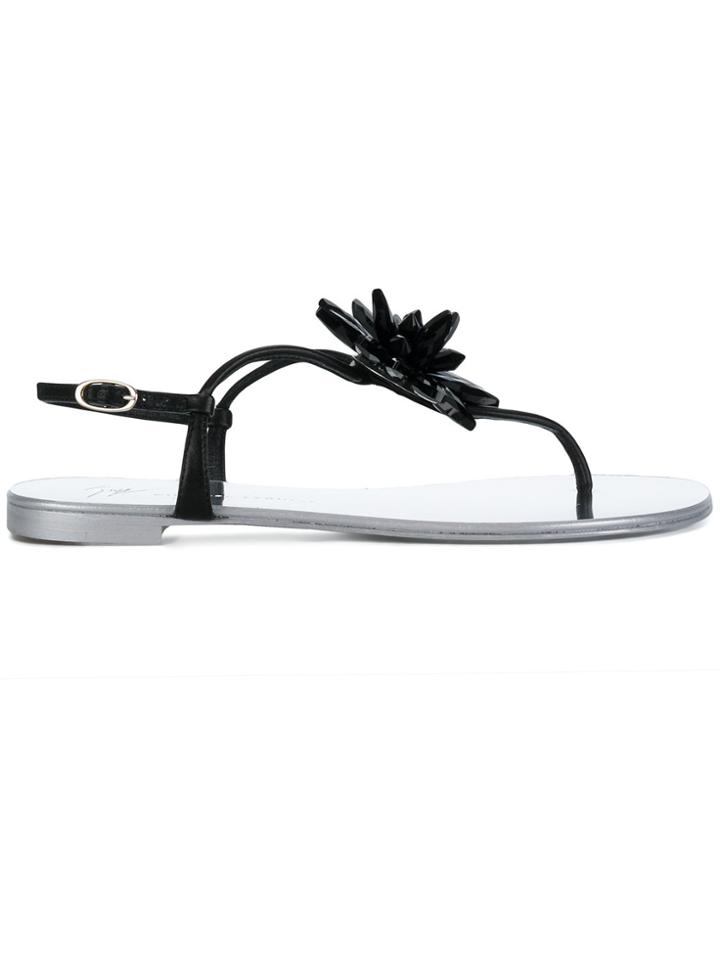 Giuseppe Zanotti Design Flower Sandals - Metallic