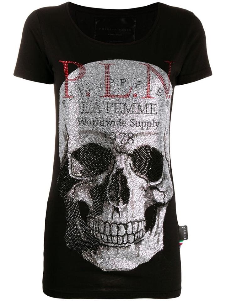 Philipp Plein Crystal Studded Skull T-shirt - Black