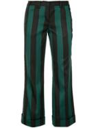 Nº21 Flare Cuffed Crop Trousers - Green