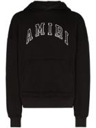 Amiri Logo-appliqué Cotton Hoodie - Black