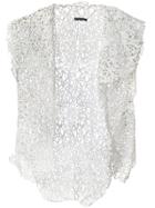 Cutuli Cult Lattice Oversize Waistcoat - White