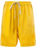 Rick Owens Drawstring Fastening Shorts, Women's, Size: 38, Yellow/orange, Silk/acetate