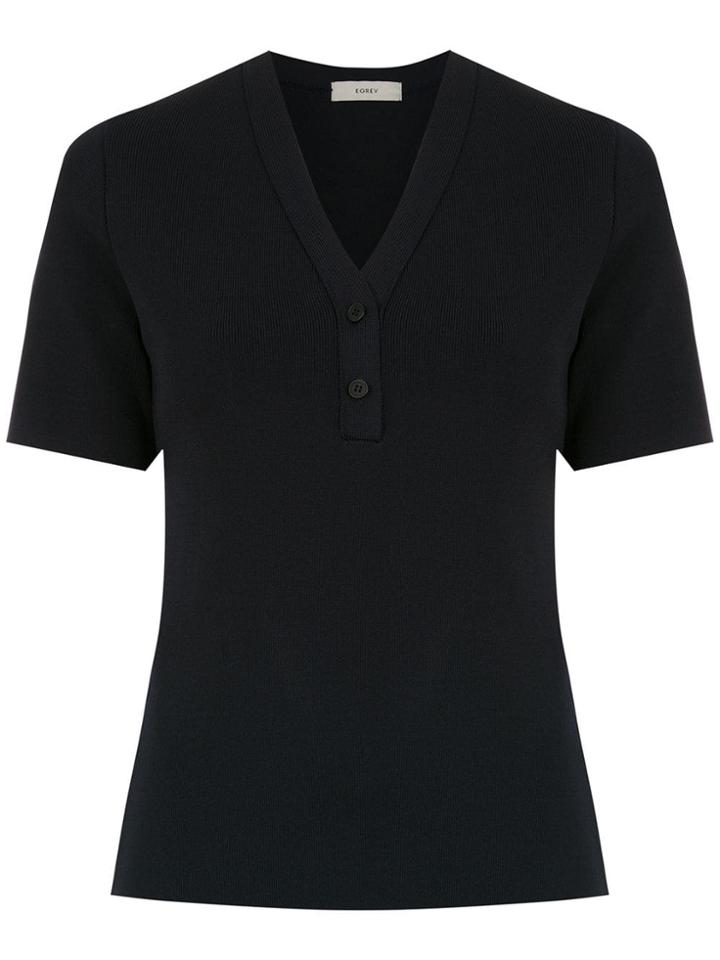 Egrey Buttoned Blouse - Blue