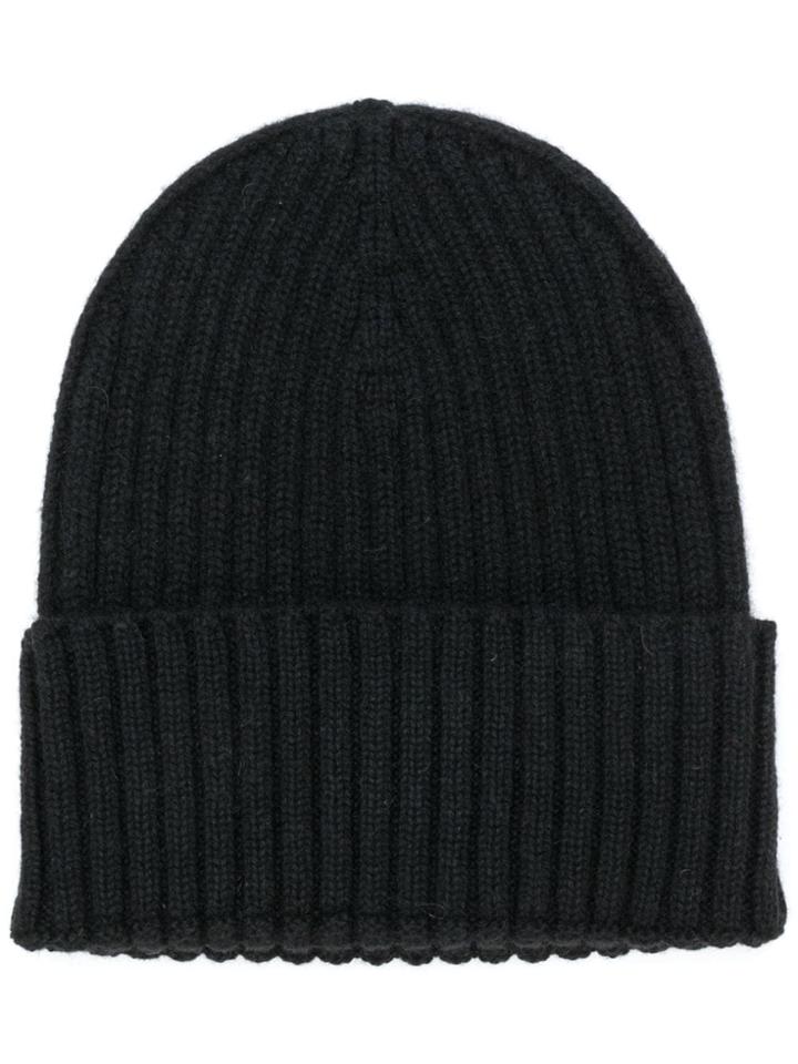 Dell'oglio Ribbed Knit Beanie - Black