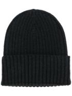 Dell'oglio Ribbed Knit Beanie - Black
