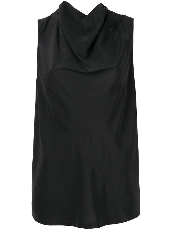 Rick Owens Draped Sleeveless Top - Black