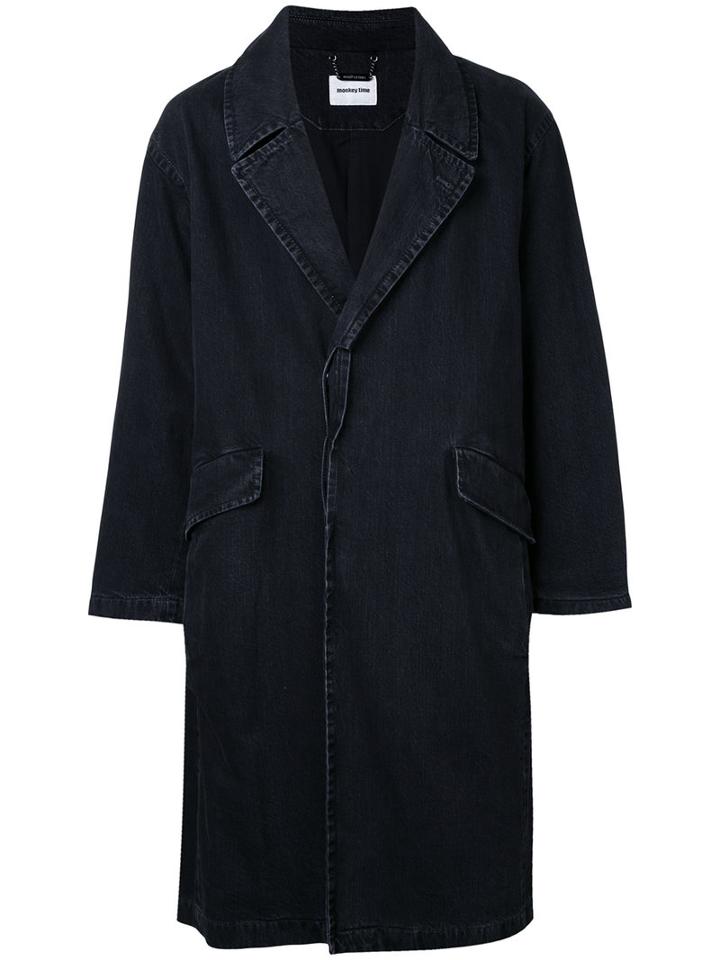 Monkey Time Denim Coat, Men's, Size: Medium, Black, Cotton