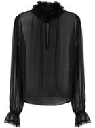 Andrea Bogosian Petrusa Couture Silk Blouse - Black