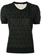 Fendi Transparent Ff Logo Top - Black