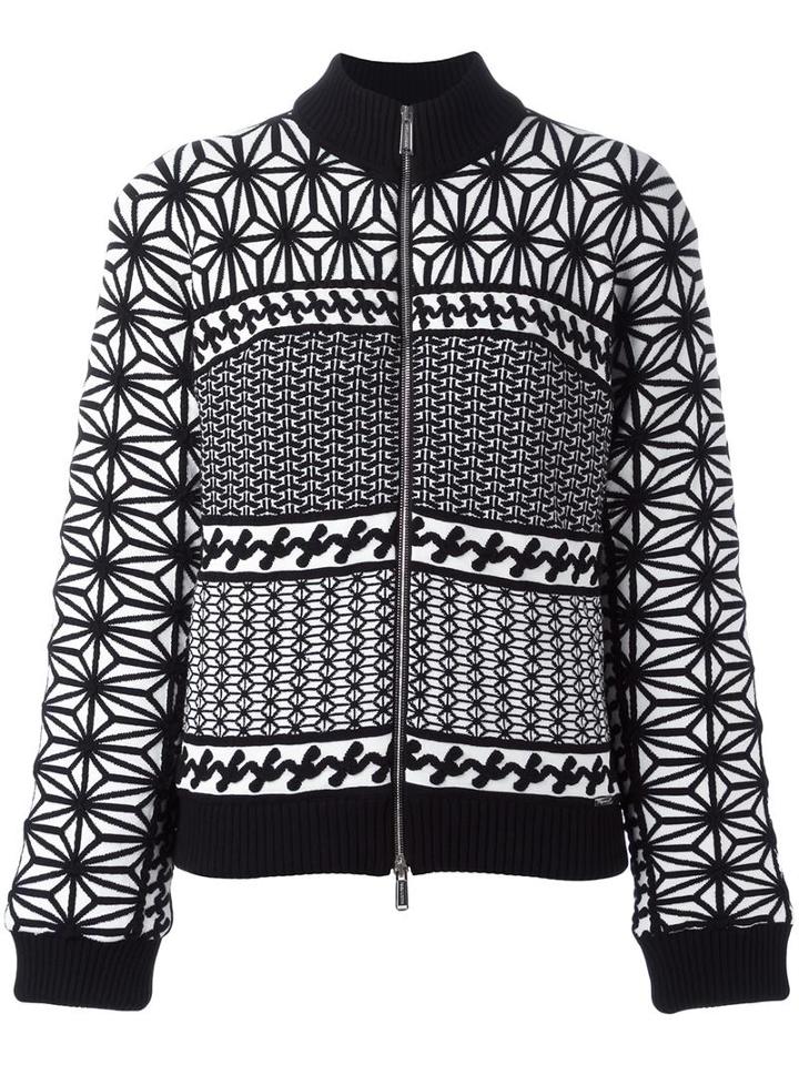 Dsquared2 Japanese Knit Pattern Jacket, Women's, Size: Small, Black, Viscose/polyester