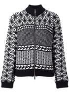 Dsquared2 Japanese Knit Pattern Jacket, Women's, Size: Small, Black, Viscose/polyester