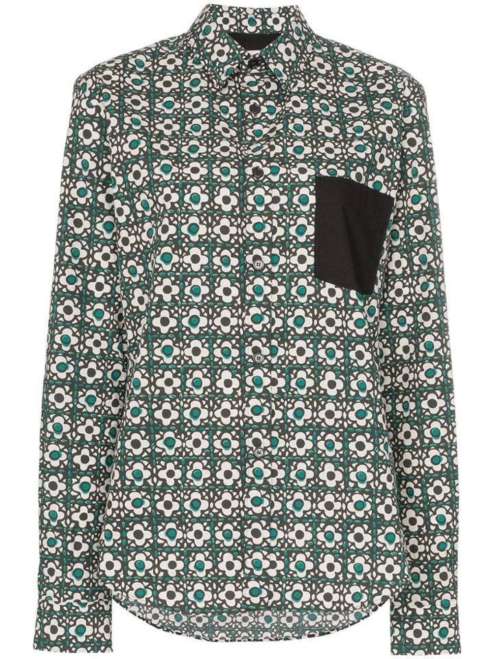 Golden Goose Deluxe Brand Hilary Floral Checked Contrast Pocket Shirt