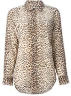 Equipment Leopard Print Shirt, Women's, Size: Small, Nude/neutrals, Silk