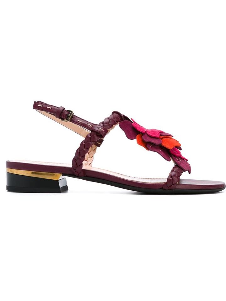 Lanvin Flower Appliqué Sandals